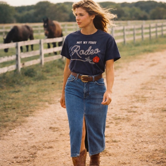 Lucky Brand Tops - Lucky Brand Rodeo T-shirt Women’s Size L
